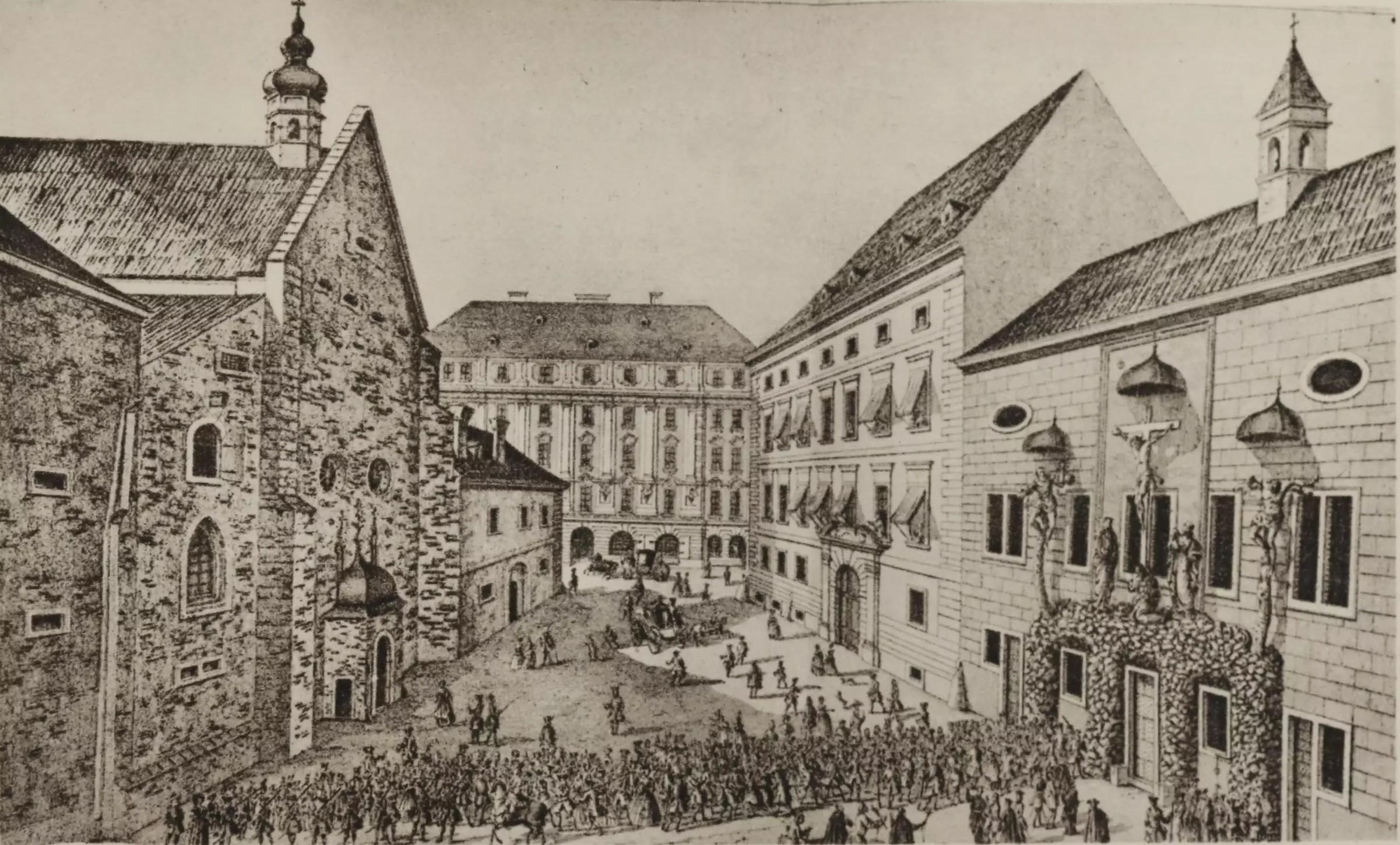 Gerichtshaus und Himmelpfortkloster in der Rauhensteingasse[3]