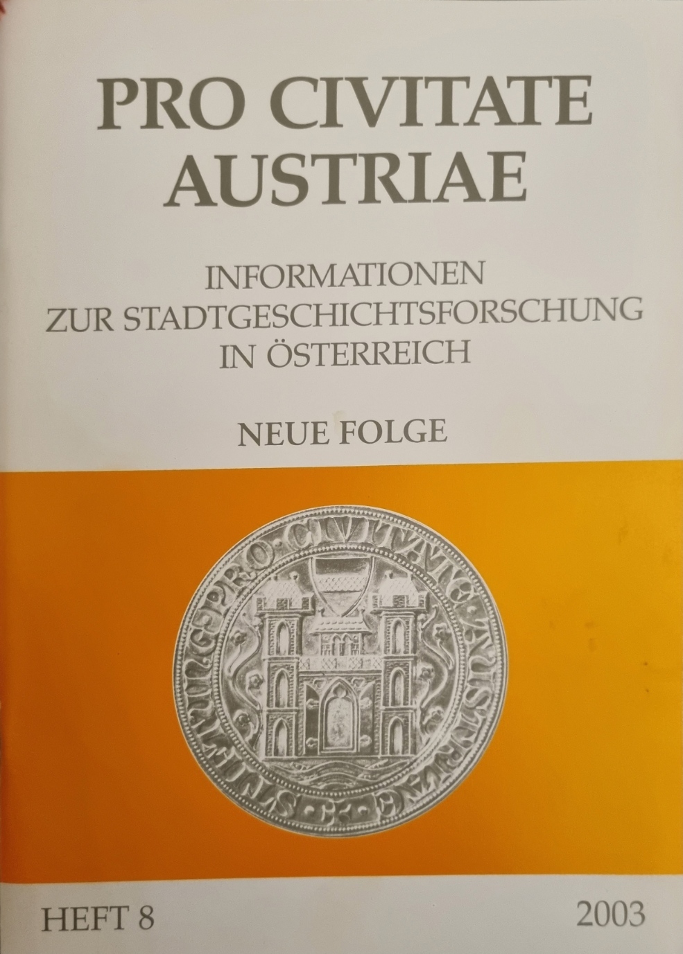 Pro Civitate Austriae, Heft 8, Cover.jpg