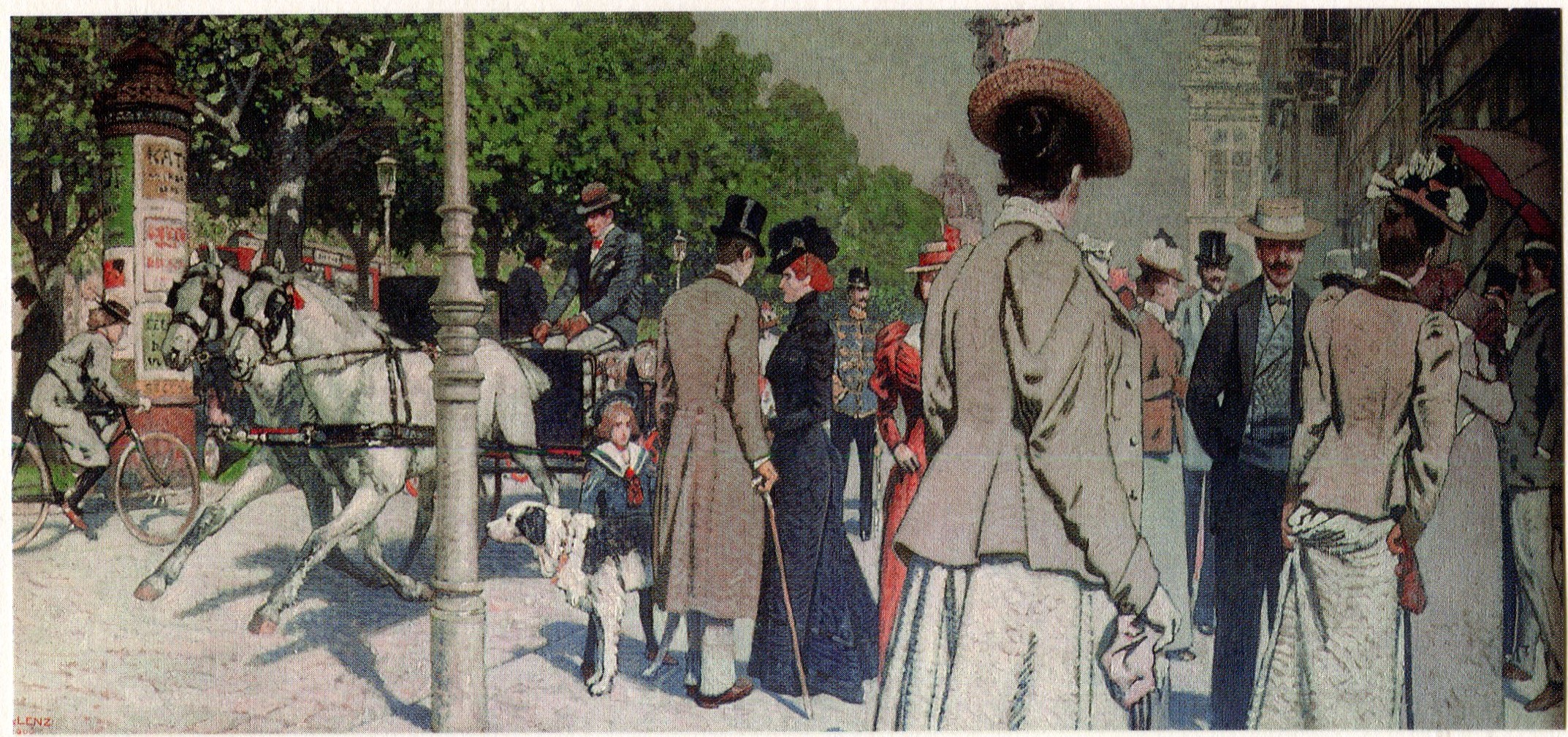 Die Sirk-Ecke, 1910, Ölgemälde von Maximilian Lenz, 1900 (Bild im Wien Museum)