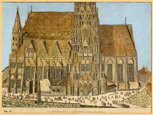 Ansicht mit Friedhof