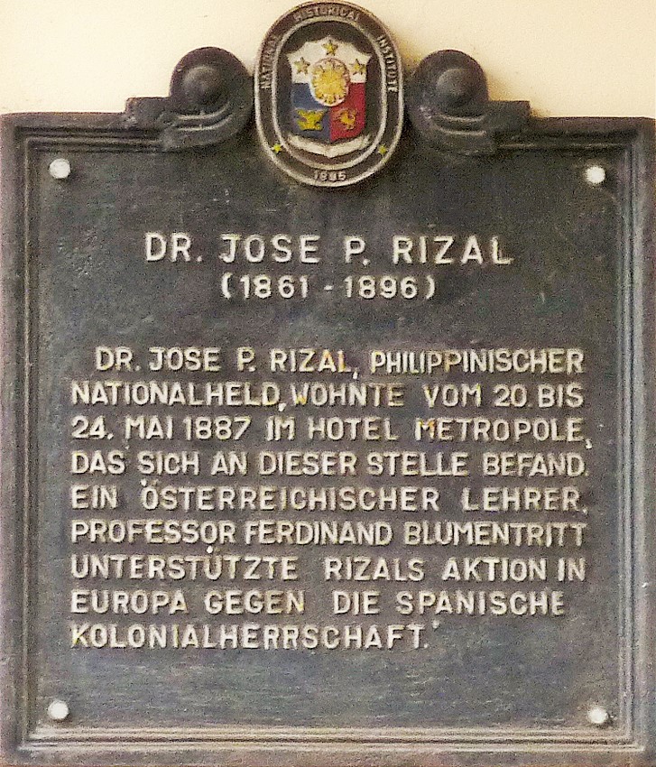 Gedenktafel Rizal, José