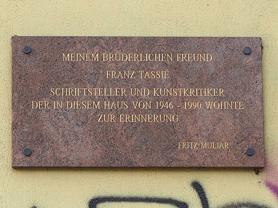 Datei:Plaque Franz Tassie, 1030 Vienna.jpg
