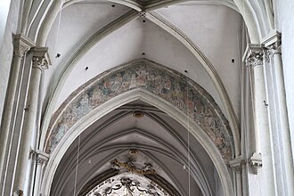 Wandmalerei am mittleren Triumphbogen der Michaelerkirche
